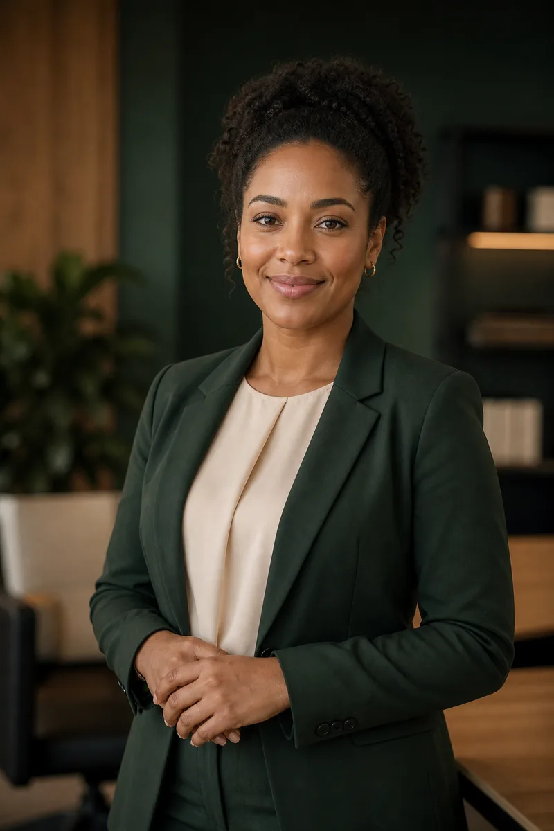 Retrato de Aline Freitas, coordenadora de negociação da DCR